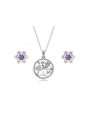 PANDORA Family Tree Jewellery Set JSP0165 In Silver