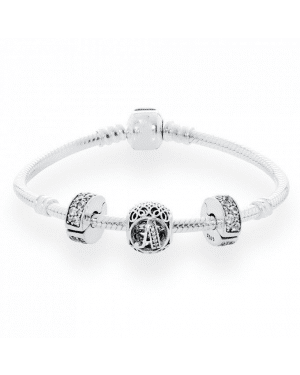 PANDORA Vintage A Alphabet Complete Bracelet JSP0276 In Sterling Silver