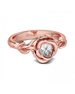 Rose Gold Tone Flower Designed Promise Ring - Joanfeel Australia