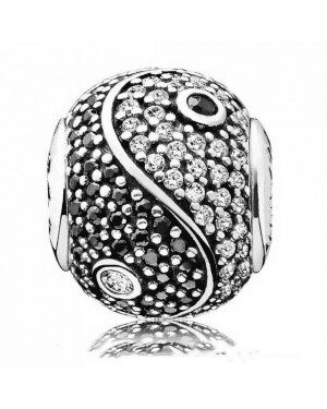 PANDORA Black Balance Spiritual Charm JSP0587 With Pave CZ 