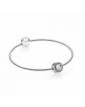 PANDORA Silver Passion Bangle Love Complete Bracelet JSP0657 