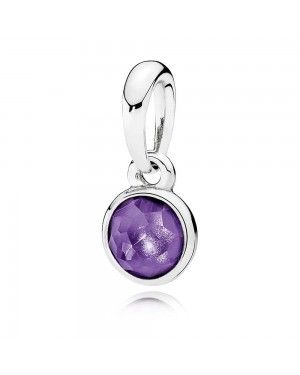 PANDORA February Birthstone Amethyst Droplet Pendant JSP1186 