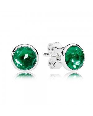 PANDORA May Birthstone Green Crystal Droplet Earrings JSP1232 