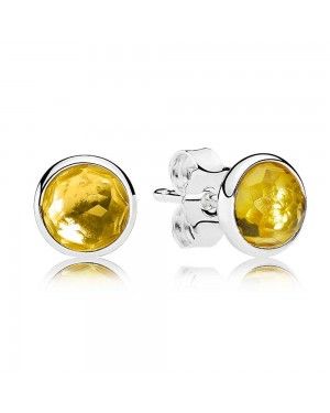 PANDORA November Birthstone Citrine Droplet Earrings JSP1238 