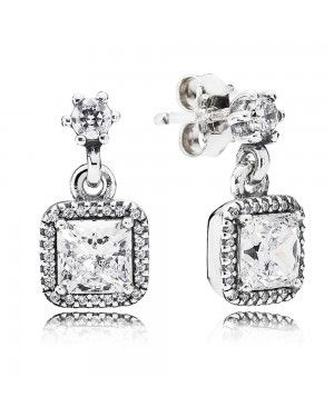 PANDORA Square Earrings JSP1268 With Cubic Zirconia 