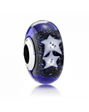 PANDORA Night Sky Moon and Stars Charm JSP0882 In Murano Glass