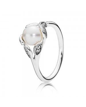 PANDORA Luminous Leaves Ring JSP1387 In Pearl