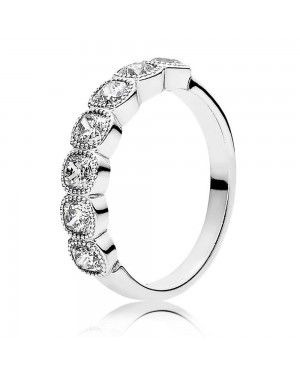 PANDORA Alluring Cushion Ring JSP1339 With Cubic Zirconia In Silver