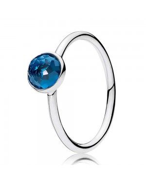 PANDORA December Birthstone Droplet Birthstone Ring JSP1350 In Silver