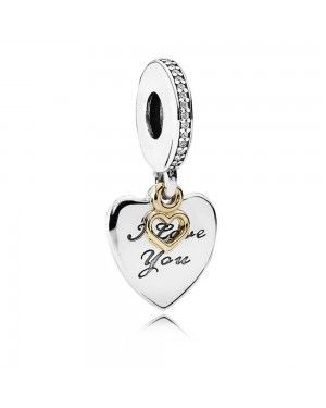 PANDORA Love You Forever Dropper Charm JSP0678 With CZ In Gold