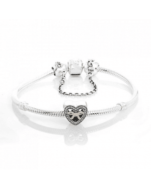 PANDORA Bound By Love Complete Bracelet JSP0367 In Silver