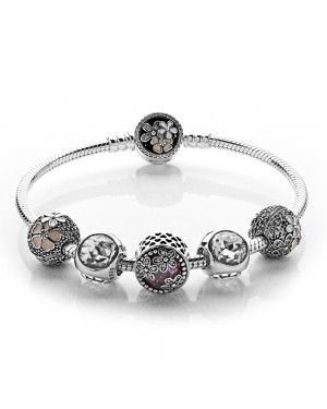 PANDORA Radiant Droplet Complete Floral Bracelet JSP0178 With CZ 