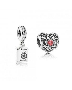 PANDORA January Birthday Birthstone Charm Set JSP0467 