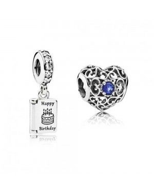 PANDORA September Birthday Birthstone Charm Set JSP0459 