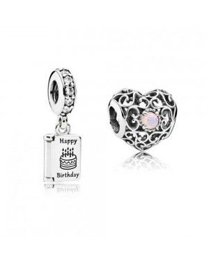 PANDORA October Birthday Birthstone Charm Set JSP0458 