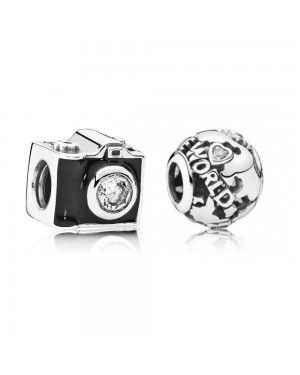 PANDORA Around The World Travel Charm Set JSP0526 With Cubic Zirconia 