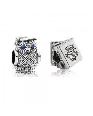 PANDORA Owl Of Wisdom Celebration Charm Set JSP0585 With Pave CZ 