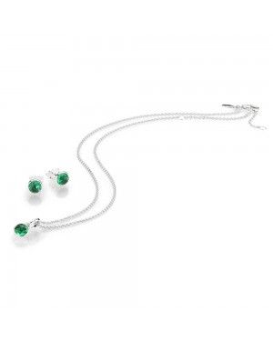 PANDORA May Droplet Birthstone Jewellery Set JSP0650 In Silver