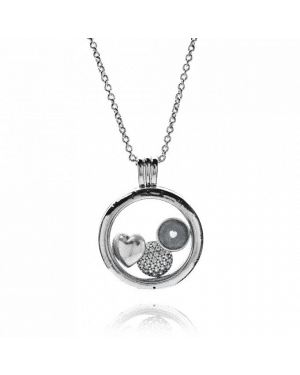 PANDORA Silver March Petite Memories Birthstone Locket JSP0021 