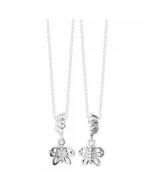 PANDORA Silver Butterflies Butterfly Necklace JSP0096 