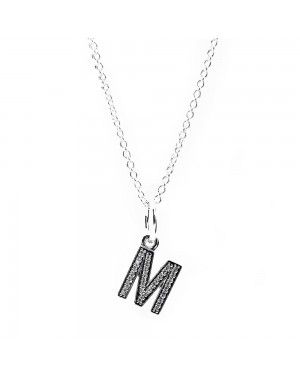 PANDORA Silver Alphabet M Alphabet Necklace JSP0119 