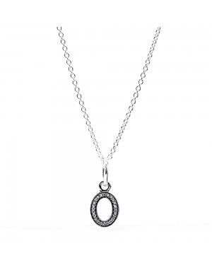 PANDORA Silver Alphabet O Necklace JSP0118 