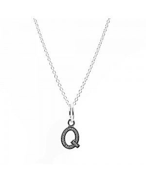 PANDORA Silver Alphabet Q Alphabet Necklace JSP0116 