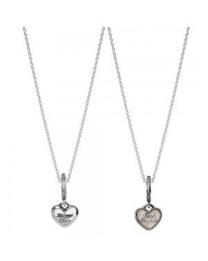 PANDORA Best Friends Friendship Necklace JSP0204 In Silver