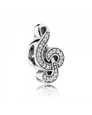 PANDORA Treble Clef Music Charm JSP1051 With Cubic Zirconia 