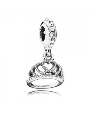 Heart Tiara Fairytale Charm JSP0950 In Silver