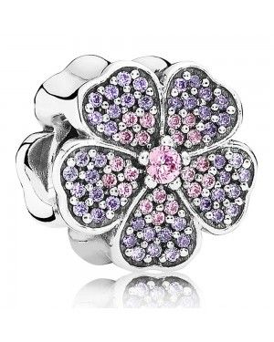 PANDORA Pink And Purple Primrose Floral Charm JSP0927 