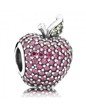 PANDORA Silver Red And Green Apple Food Charm JSP0926 