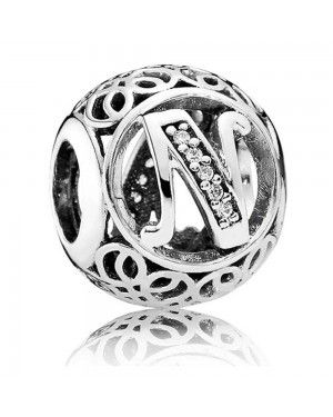 PANDORA Vintage N Swirl Alphabet Charm JSP0764 