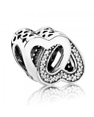 PANDORA Entwined Love Charm JSP0866 With Pave CZ 