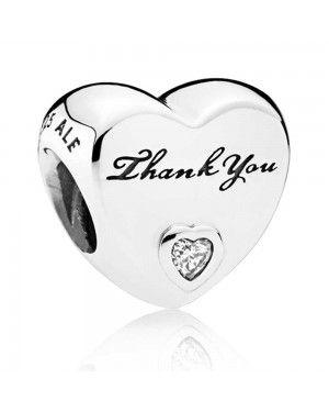 PANDORA Thank You Heart Love Charm JSP0623 