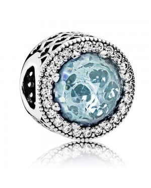 PANDORA Glacier Blue Radiant Hearts Charm JSP0862 