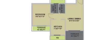 Goldcrest Residency, 1 BHK-277 Sq.ft
