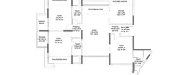 Pride Purple Park Grandeur, 3 BHK-1219 Sq.ft