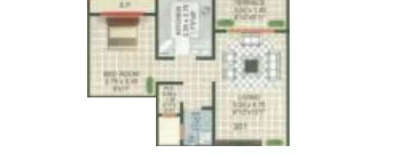 Trimurti Park, 1 BHK-329 Sq.ft