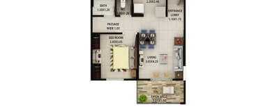 Kolte Patil Ivy Estate Nia, 1 BHK-377 Sq.ft