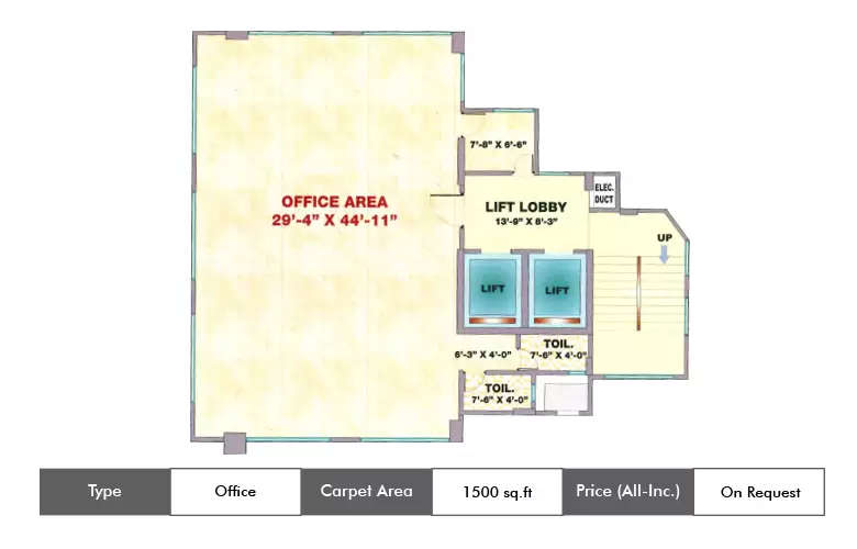 Floor plan for Commercial Office