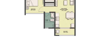 Vascon Citron, 1 BHK-405 Sq.ft