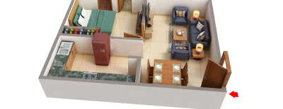 Nest Sai Castle, 1 BHK-640 Sq.ft