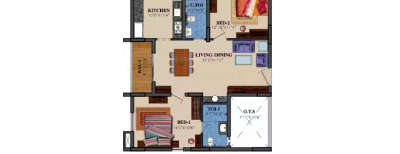 Jones Blazia, 2 BHK-1269 Sq.ft