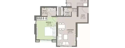 K Raheja Reserve, 1 BHK-563 Sq.ft
