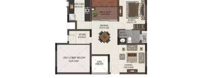 Casagrand Royale, 1 BHK-604 Sq.ft