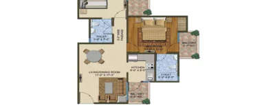Supertech The Romano, 2 BHK-1020 Sq.ft