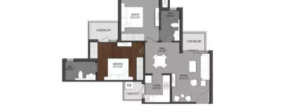 Shri Radha Aqua Gardens, 2 BHK-1050 Sq.ft