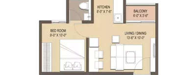 GM Ambitious Enclave, 1 BHK-500 Sq.ft