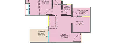Majestique Manhattan, 1 BHK-306 Sq.ft